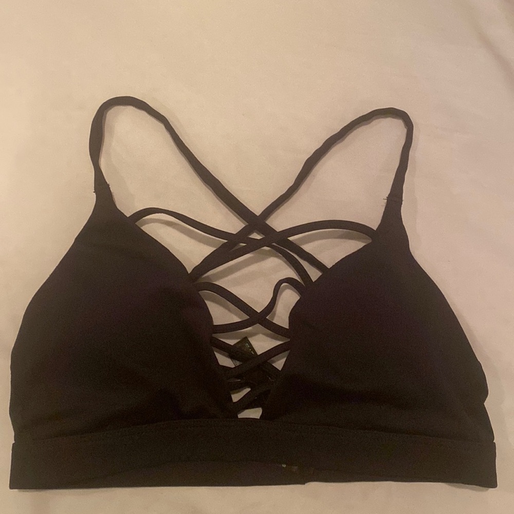 Victoria’s secret crisscross front black sports bra